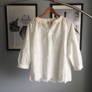 White embroidery blouse